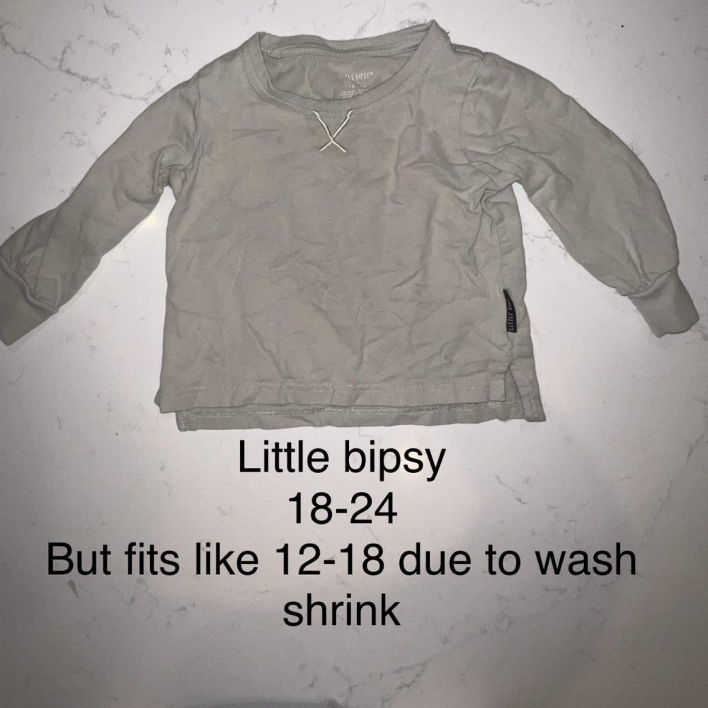 Little Bipsy gray long sleeve shirt size 18-24 months #babyfashion #kids